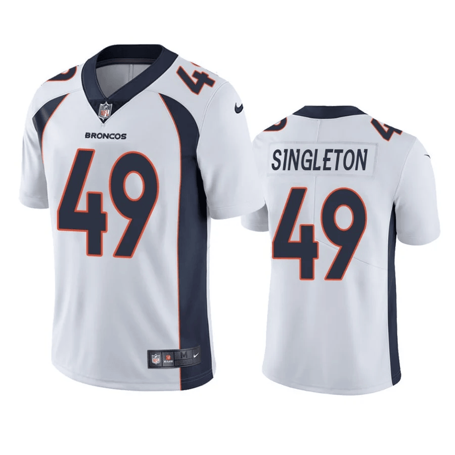 Alex Singleton Denver Broncos white Vapor jersey
