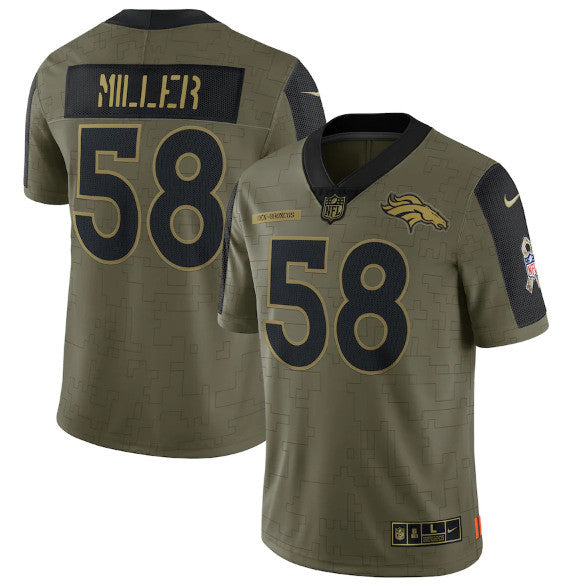 Von Miller Denver Broncos olive Salute To Service jersey