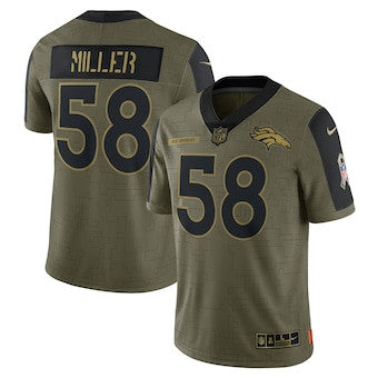 Von Miller Denver Broncos olive Salute To Service jersey