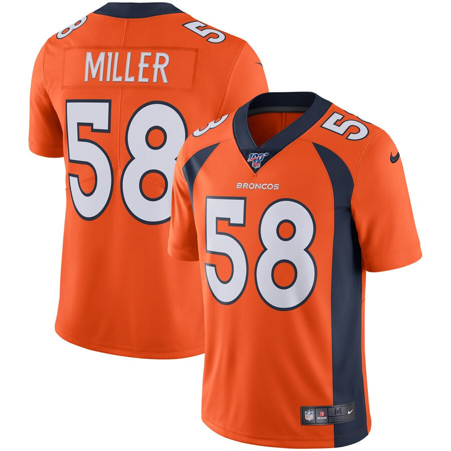 Von Miller Denver Broncos orange Vapor jersey