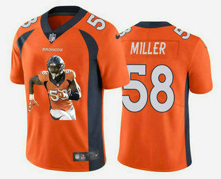 Von Miller Denver Broncos orange Vapor jersey