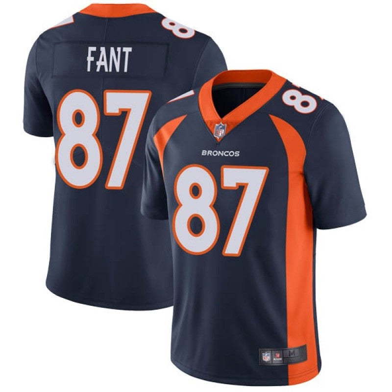 Noah Fant Denver Broncos navy Vapor jersey