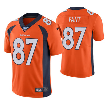 Noah Fant Denver Broncos orange Vapor jersey