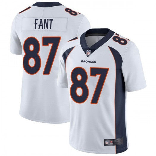 Noah Fant Denver Broncos white Vapor jersey