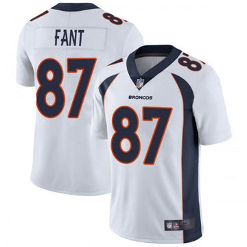 Noah Fant Denver Broncos white Vapor jersey