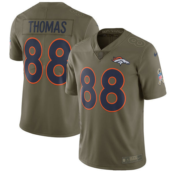 Demaryius Thomas Denver Broncos olive Salute To Service jersey