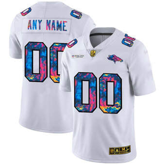 Custom Denver Broncos white Limited jersey