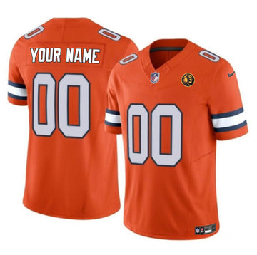 Custom Denver Broncos orange Vapor jersey