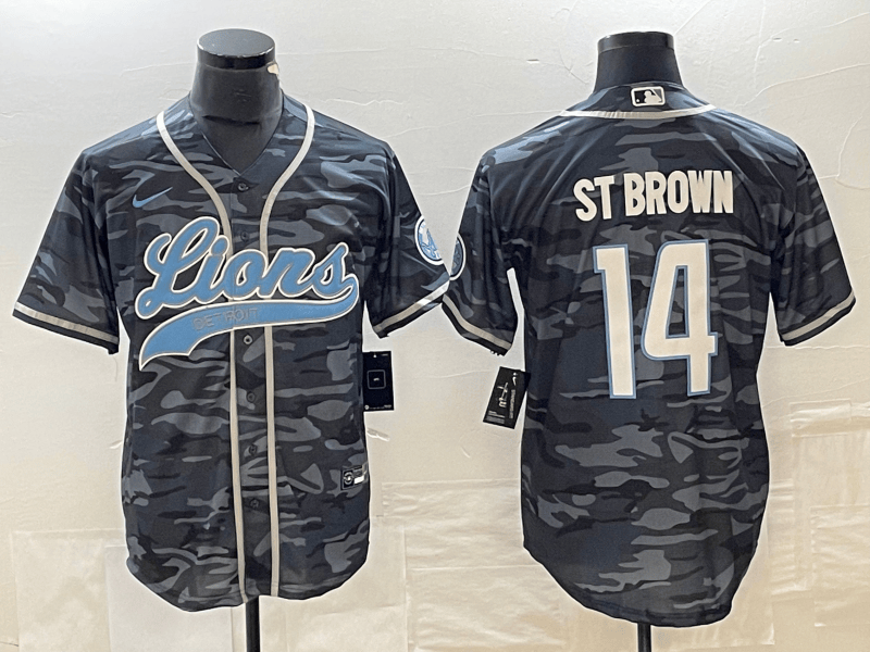 Amon Ra St Detroit Lions brown Camo jersey