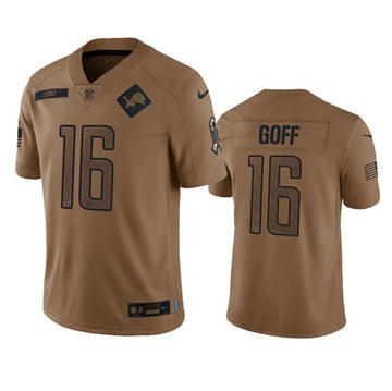 Jared Goff Detroit Lions brown Salute To Service jersey