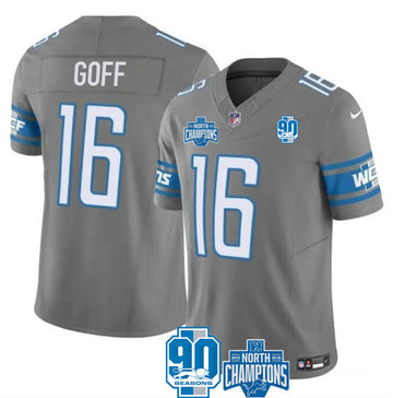 Jared Goff Detroit Lions gray Limited jersey