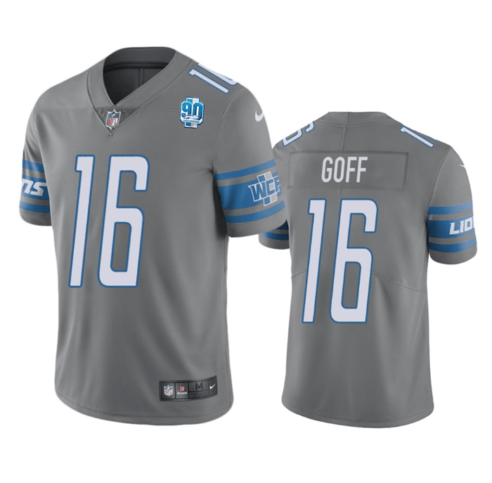 Jared Goff Detroit Lions gray Vapor jersey