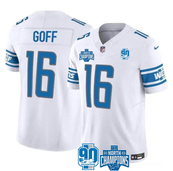 Jared Goff Detroit Lions white Limited jersey