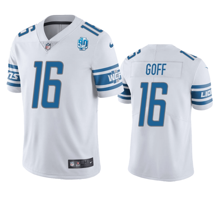 Jared Goff Detroit Lions white Vapor jersey