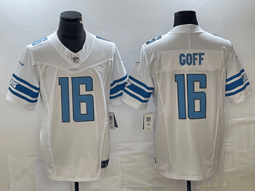 Jared Goff Detroit Lions white FUSE jersey