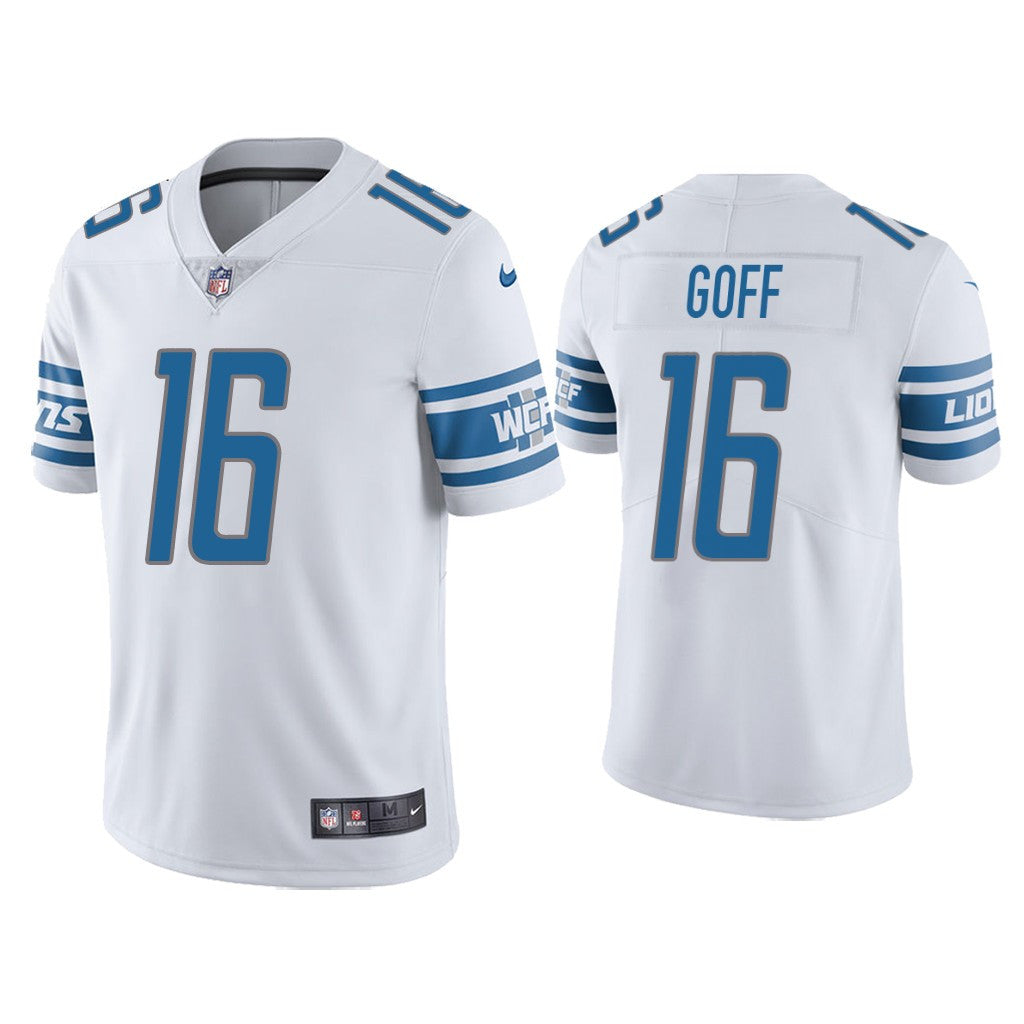 Jared Goff Detroit Lions white Vapor jersey