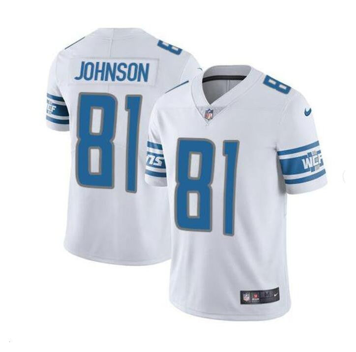 Calvin Johnson Detroit Lions white Vapor jersey