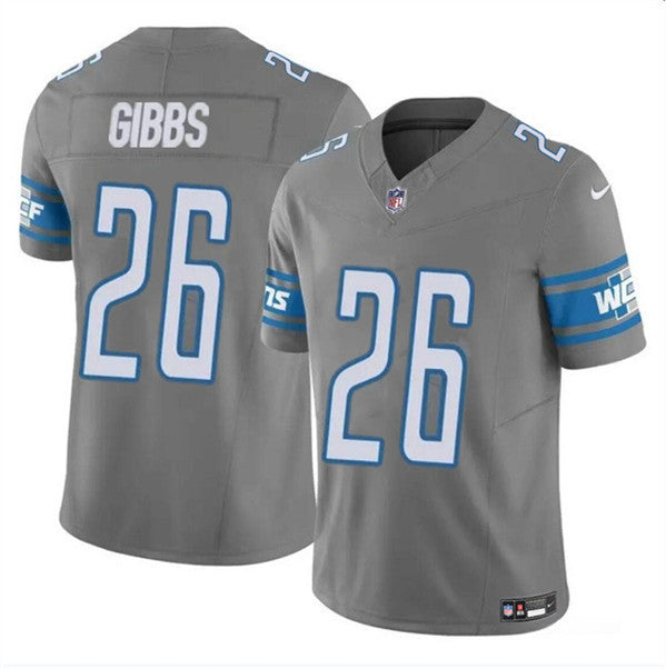 Jahmyr Gibbs Detroit Lions gray Untouchable jersey