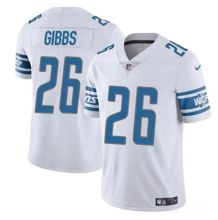 Jahmyr Gibbs Detroit Lions white Vapor jersey