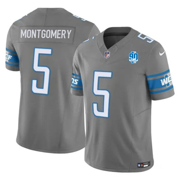 David Montgomery Detroit Lions gray Vapor jersey