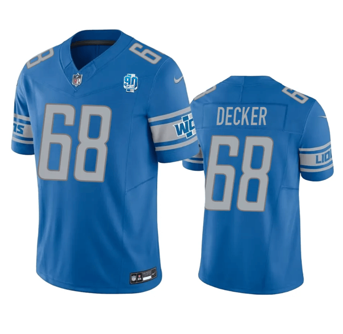 Taylor Decker Detroit Lions blue Vapor jersey