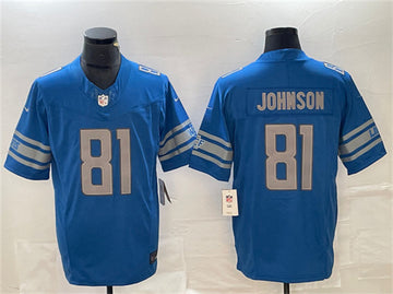 Calvin Johnson Detroit Lions blue Untouchable jersey