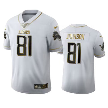 Calvin Johnson Detroit Lions white Vapor jersey