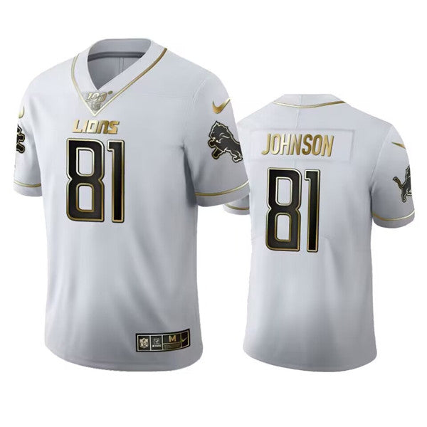 Calvin Johnson Detroit Lions white Vapor jersey