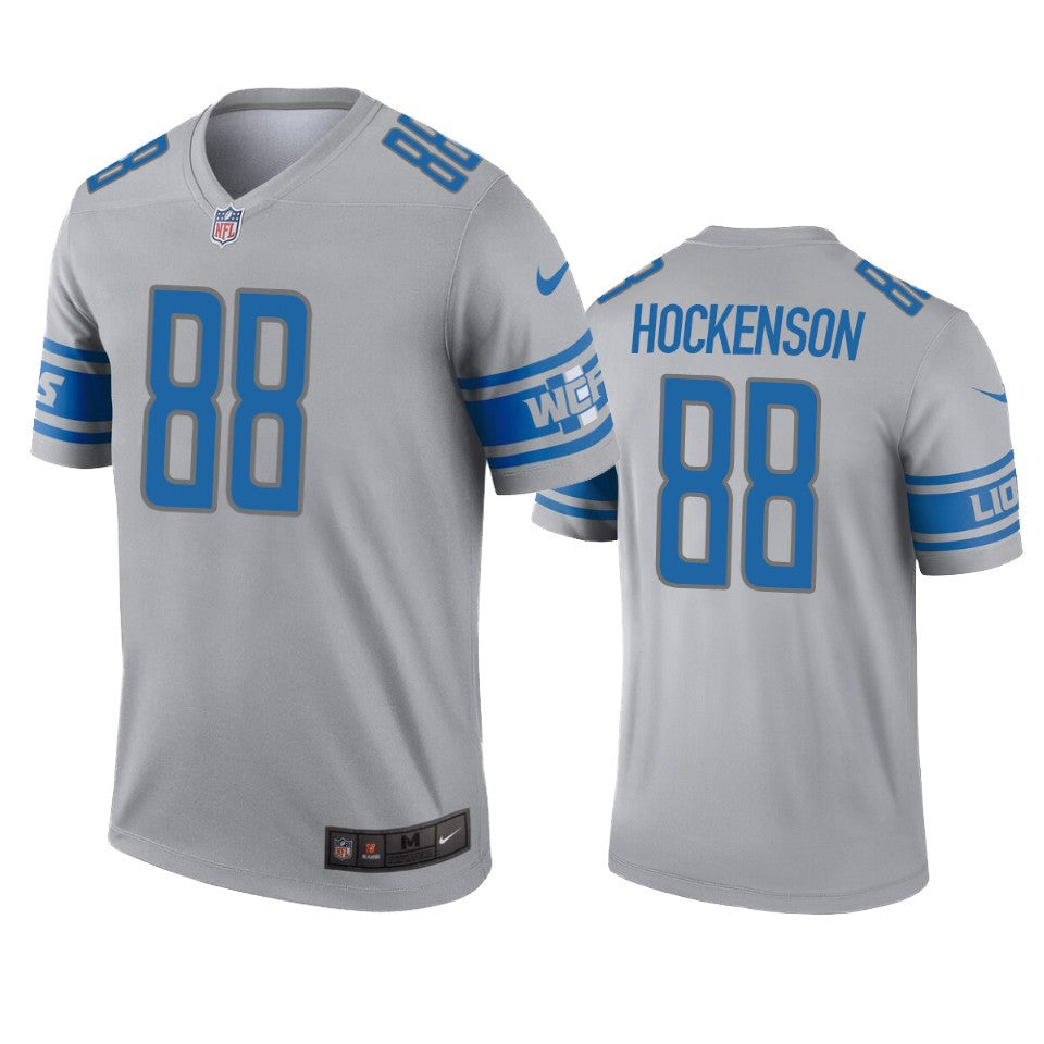 T.J. Hockenson Detroit Lions gray Inverted Legend jersey