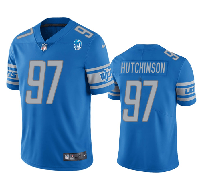 Aidan Hutchinson Detroit Lions blue Vapor jersey