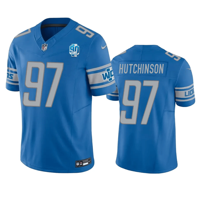Aidan Hutchinson Detroit Lions blue Vapor jersey