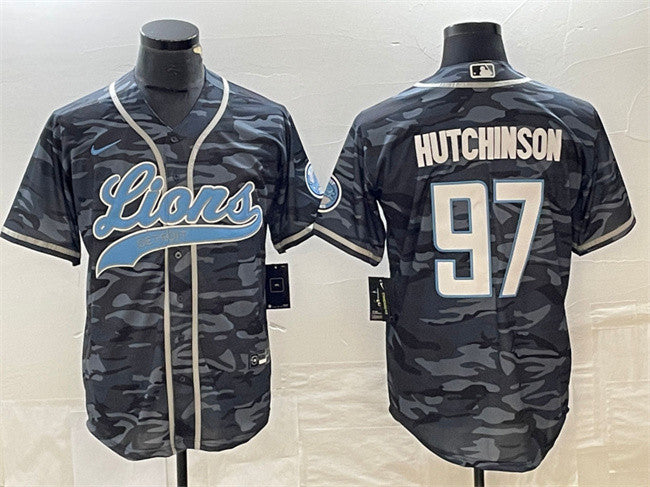 Aidan Hutchinson Detroit Lions gray Camo jersey