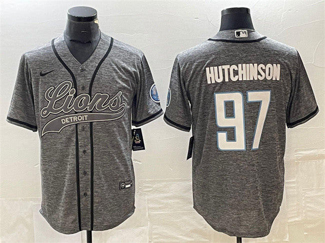 Aidan Hutchinson Detroit Lions gray jersey