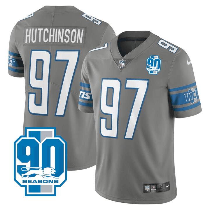 Aidan Hutchinson Detroit Lions grey Vapor jersey