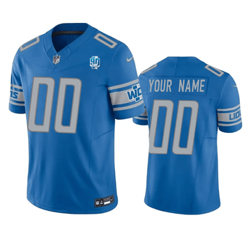 Custom Detroit Lions blue Vapor jersey