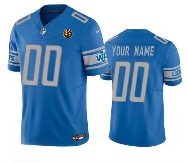 Custom Detroit Lions blue Vapor jersey