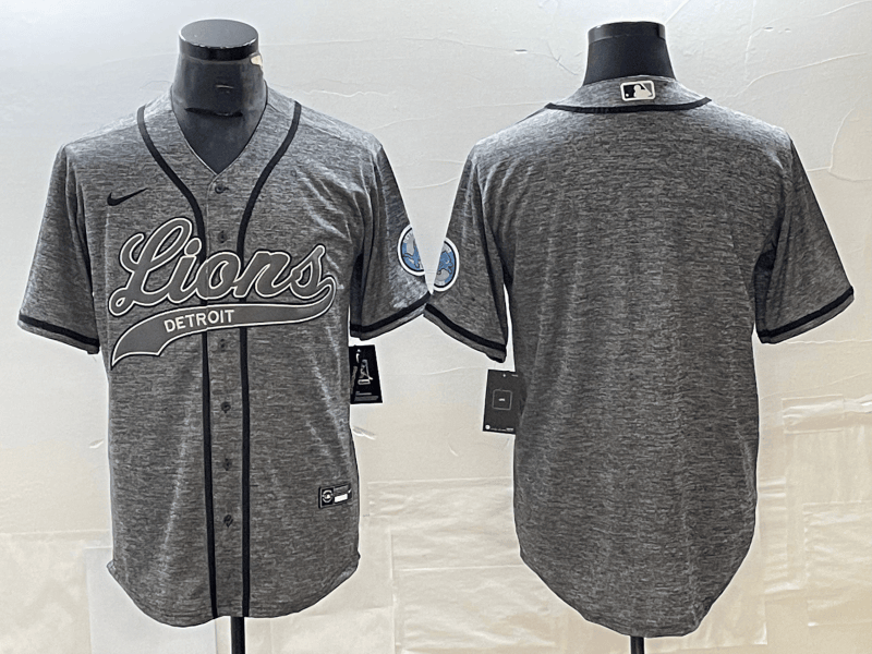 Custom Detroit Lions grey jersey