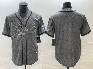 Custom Detroit Lions grey jersey