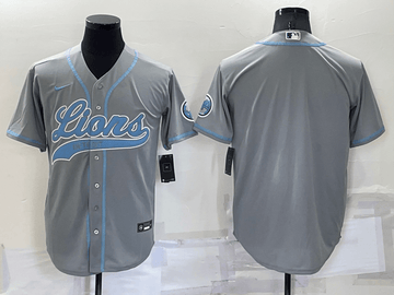 Custom Detroit Lions grey jersey