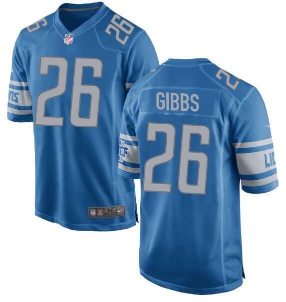 Jahmyr Gibbs Detroit Lions blue Game jersey