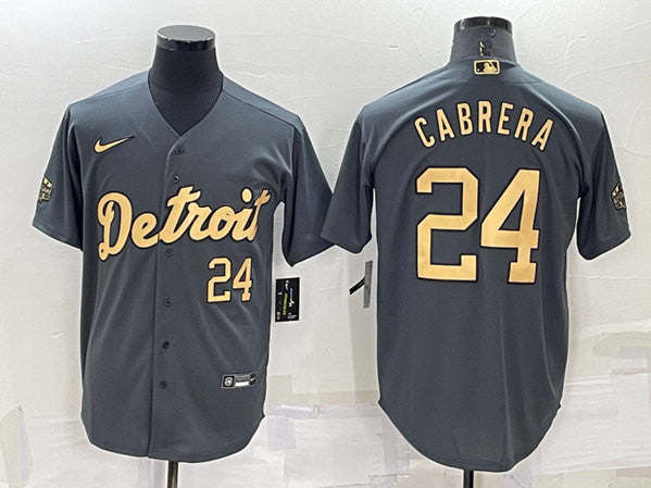 Miguel Cabrera Detroit Tigers charcoal All-Star jersey