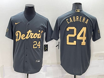 Miguel Cabrera Detroit Tigers charcoal All-Star jersey