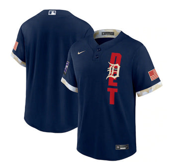 Custom Detroit Tigers navy All-Star jersey