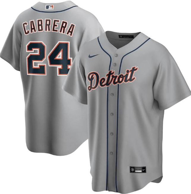 Detroit Tigers grey jersey