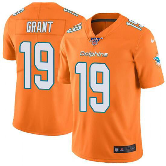 Jakeem Grant Miami Dolphins orange Vapor jersey