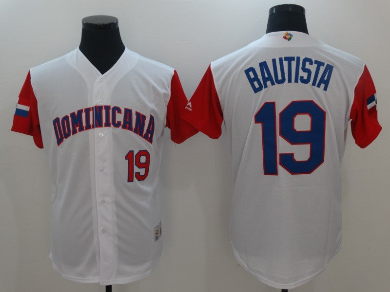 Jose Bautista Dominican Republic Baseball white Classic jersey