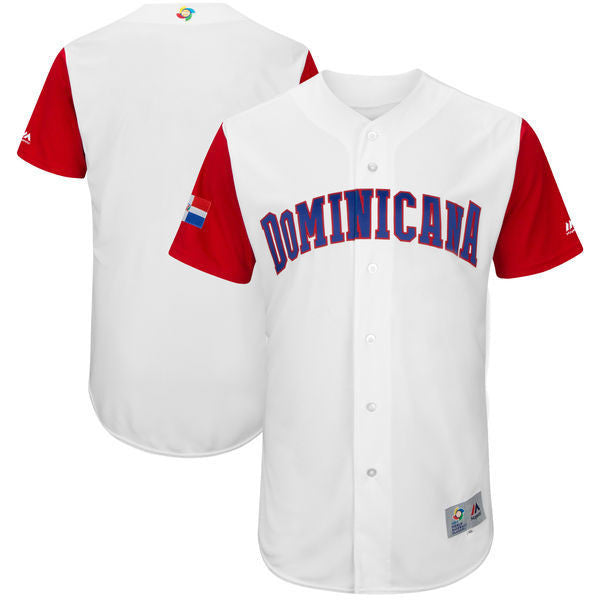 Majestic Dominican Republic Baseball white Authentic jersey