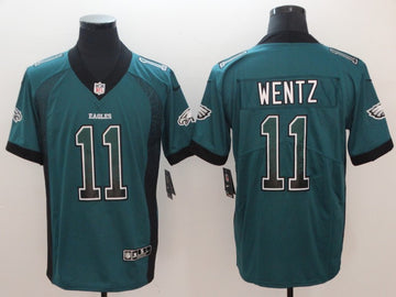 Carson Wentz Philadelphia Eagles green Color Rush jersey