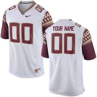 Custom Florida State Seminoles white jersey
