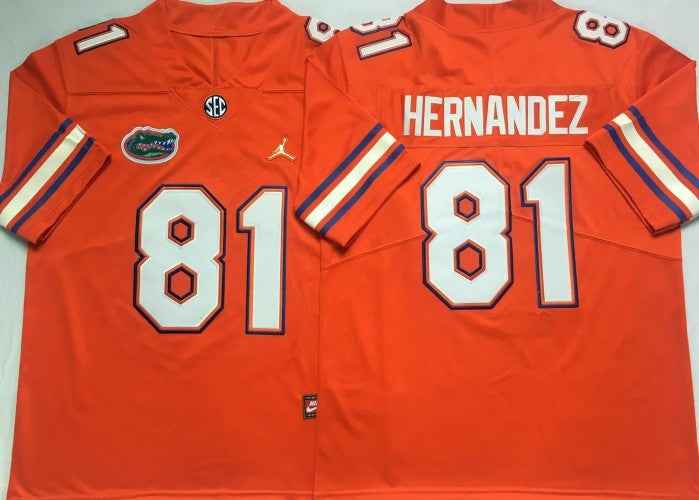 Gators Aaron Hernandez Florida Gators orange jersey